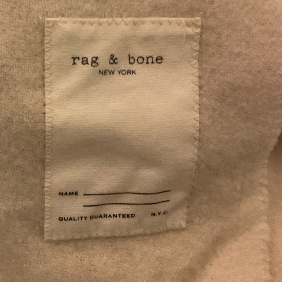 ❤️Rag & Bone❤️ Buffalo Plaid Scarf Style in Ivory Multi. O/S - Picture 7 of 8